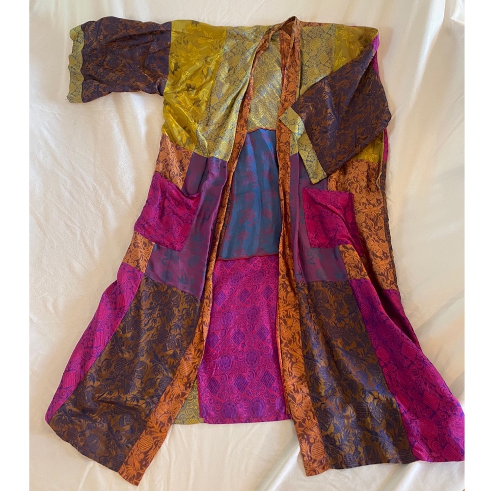 Multicolored Silk Robe